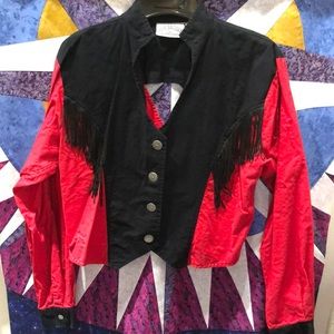 Western crop fringe top